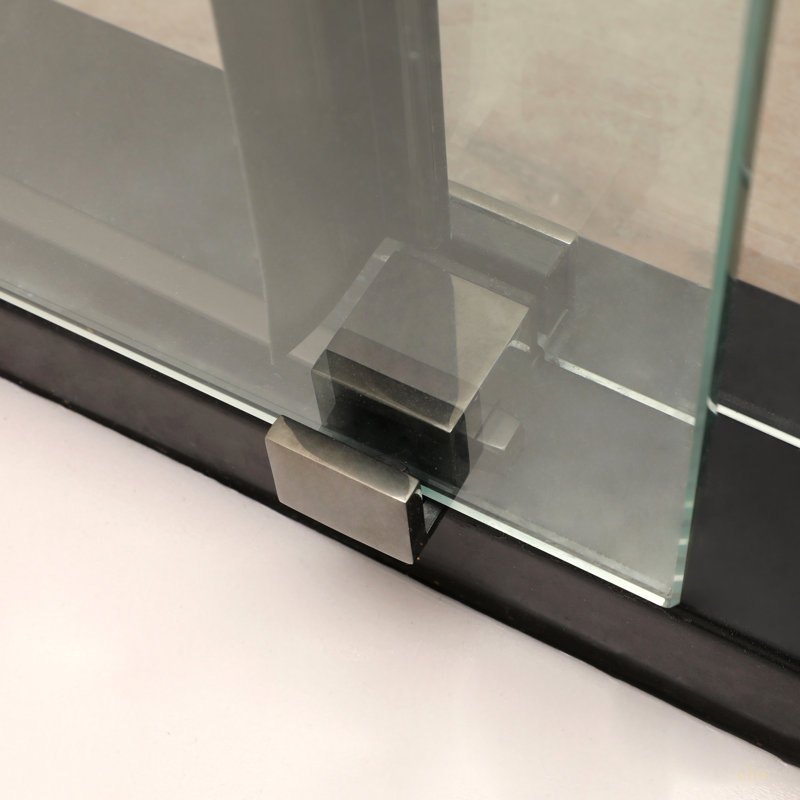 Shower Door 48" W X 76"H Single Sliding Bypass Shower Enclosure, Matte Black