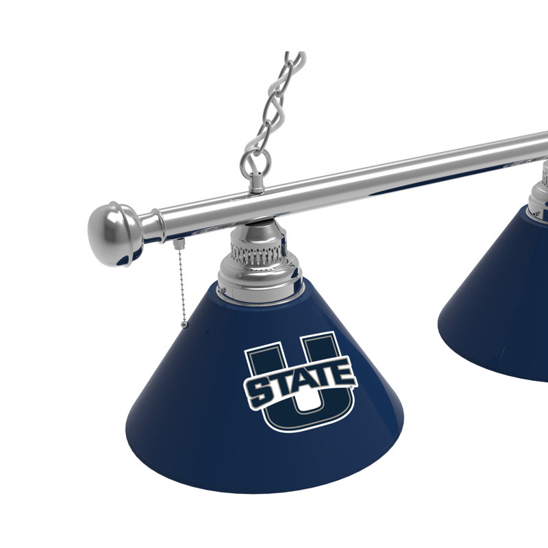 3 - Light Pool Table Lights Pendant, Chrome, Utah State Aggies