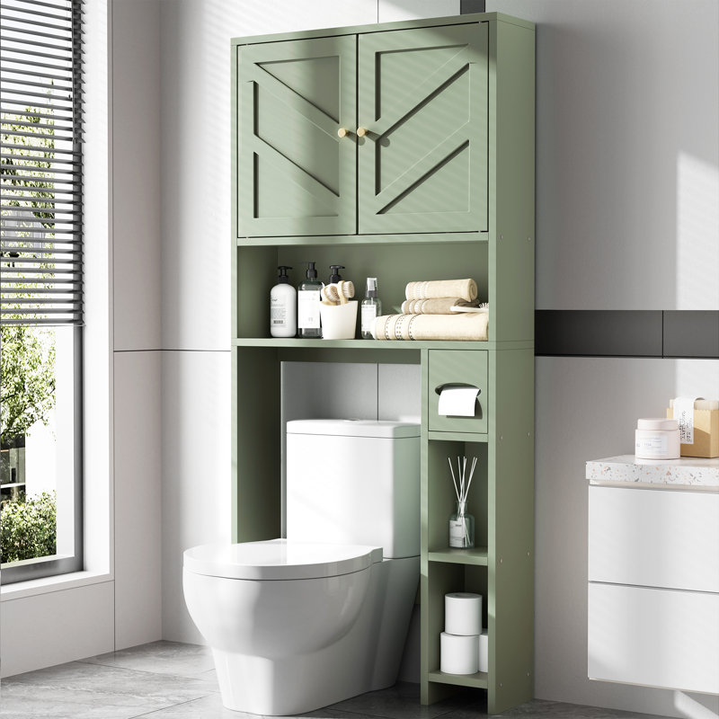 Dayanira Over The Toilet Storage Cabinet for Bathroom, Green