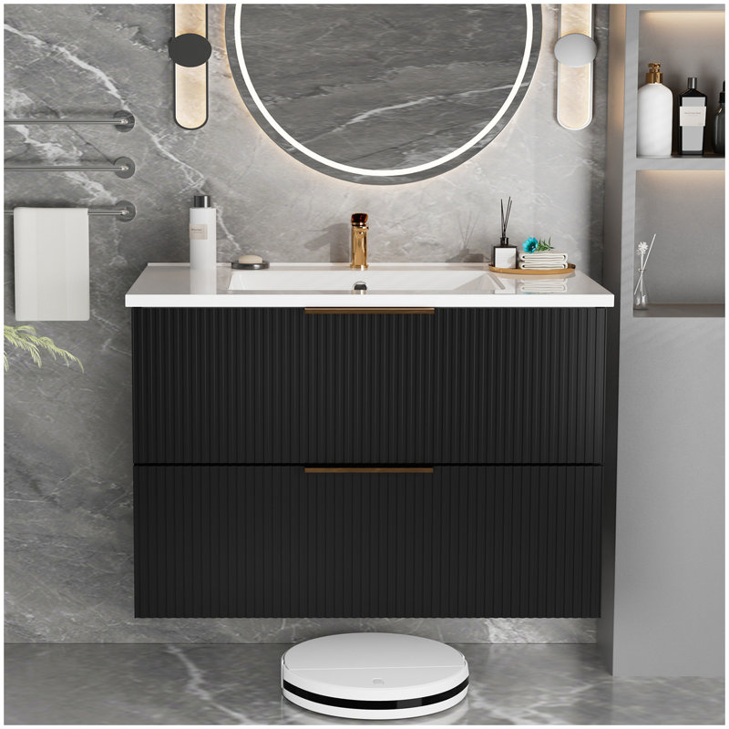 075 cabinet black without sink