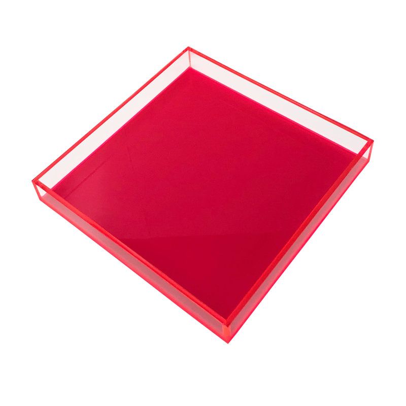 Plateau de service Delaysha, H 1,25 po x l 9 po x P 9 po, Orange