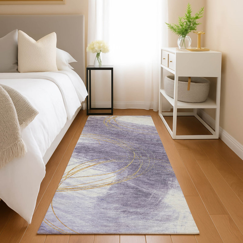 Machine Washable Indoor/Outdoor Lanphear ACN2396 Abstract Rug, Runner 2'3" x 7'6"