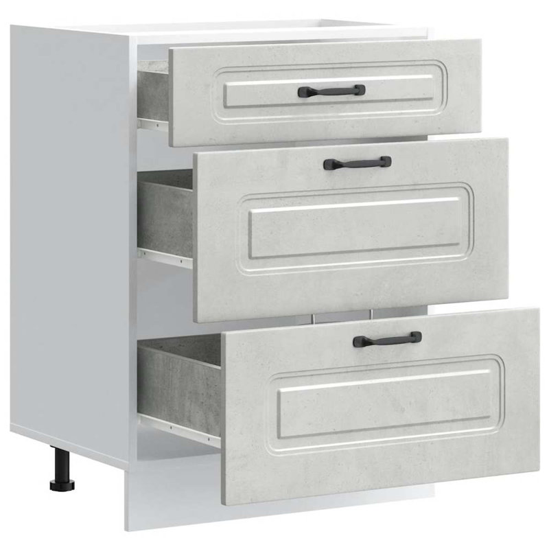 Badriya Standard Base Cabinet, Concrete Grey