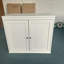 Armoire de cuisine avec portes doubles, armoire à café avec tablettes réglables, buffet pour la salle à manger, le salon ou le vestibule, armoire blanche moderne