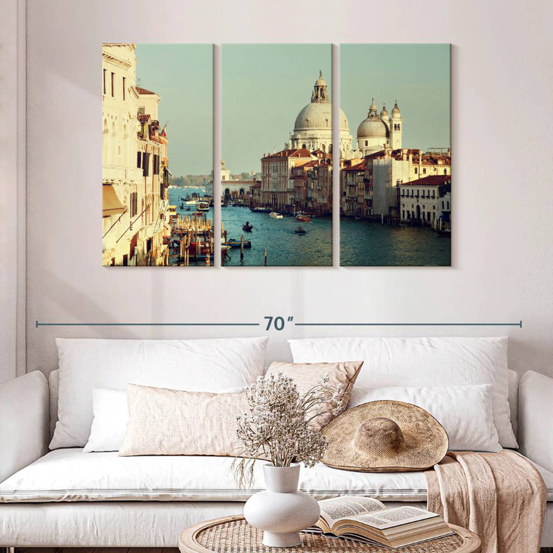 Kavia Grand Canal à Venise, H 32 po x l 50 po