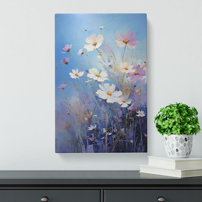 Cosmos Floral - No Frame Print, 50cm H x 35cm W x 3cm D