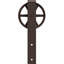 Ensemble de quincaillerie de porte de grange simple standard Premium Wagon Wheel Roller Hanger-1485507867