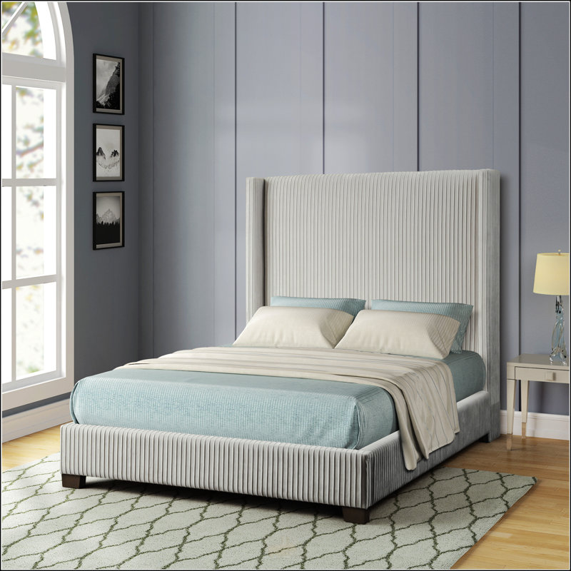 Grand lit tapissier, Grand lit, Brun foncé