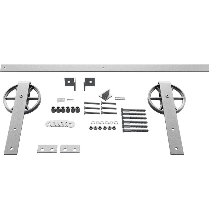 Ensemble de quincaillerie pour porte de grange standard Premium, PC chrome, 60 po