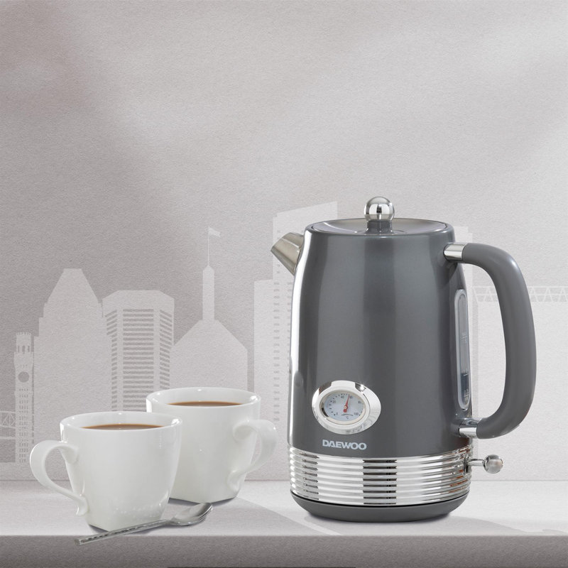 Daewoo 1.5L Electric Tea Kettle, Smoked Grey