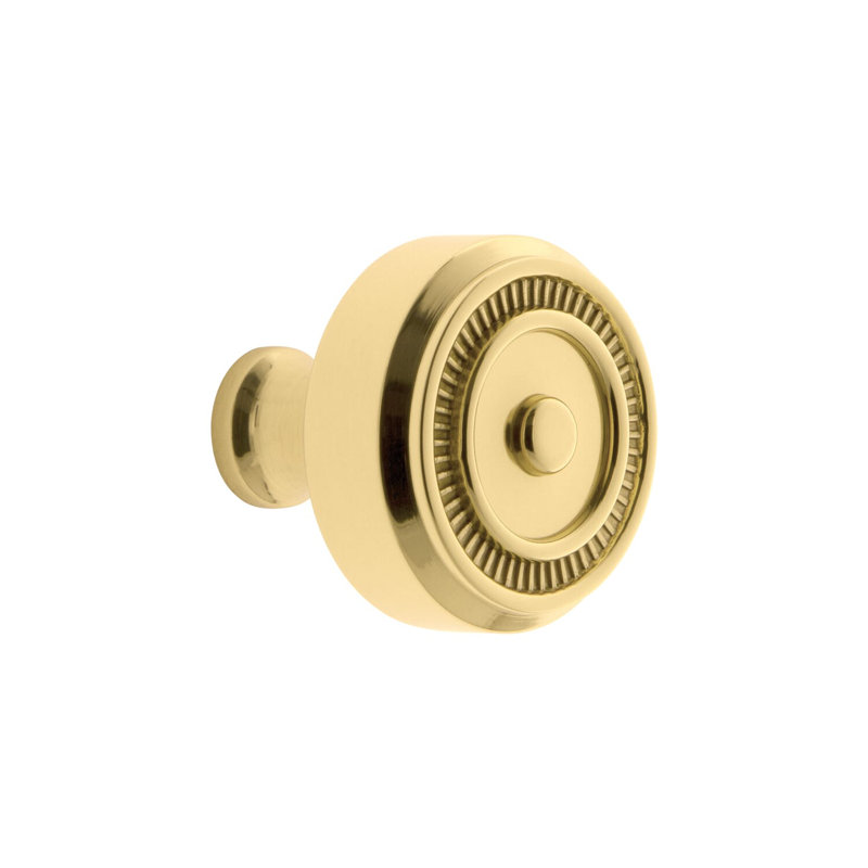 Soleil Round Knob, Polished Brass