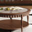 Table basse ronde rétro à double couche élégante