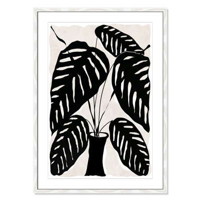 Black And White Potted Plant I by Daniela Santiago