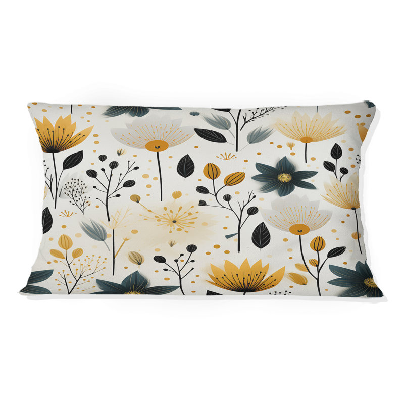 Coussin décoratif en polyester floral