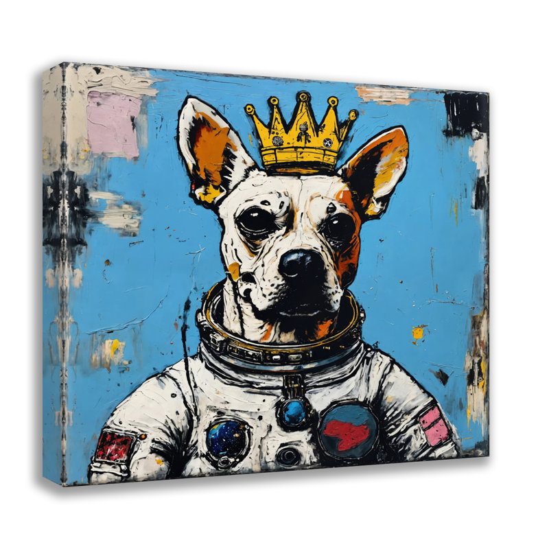 Giclée sur toile tendue 1 "Homage-Basquiat", H 24 po x l 24 po