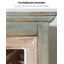 Vintage Shabby Chic Tall Glass Front Storage Cabinet