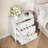 Fluted Dresser For Bedroom 27.5" Wide, 3-Drawer Wood Dresser Nightstand For Bedroom, Modern Chest Of Drawers, Storage Organizer Cabinet For Living Room, Hallway, Entryway, White-173836068
