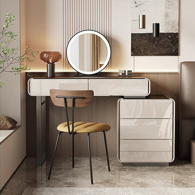 Makeup Vanity with Light mirror,5 drawers