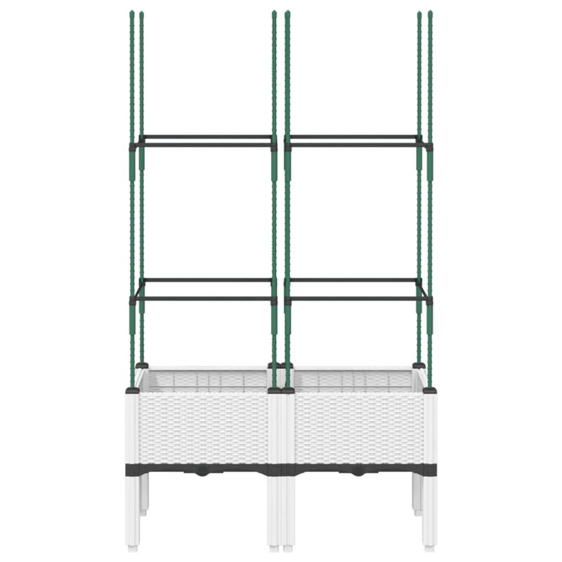 Akheel Elevated Planter, White