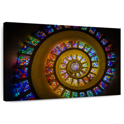 Lilie Spiral Stained Glass Ceiling