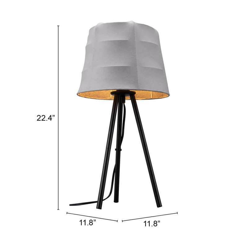 Lampe de table Mozzi grise et noire