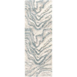 Myndi Abstract Cream/Aqua Area Rug