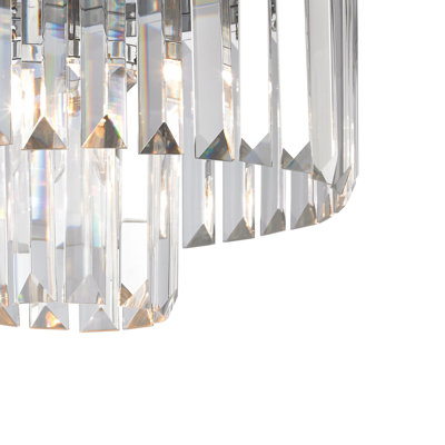 Palacial 12'' Wide 1-Light Flush Mount - Polished Chrome