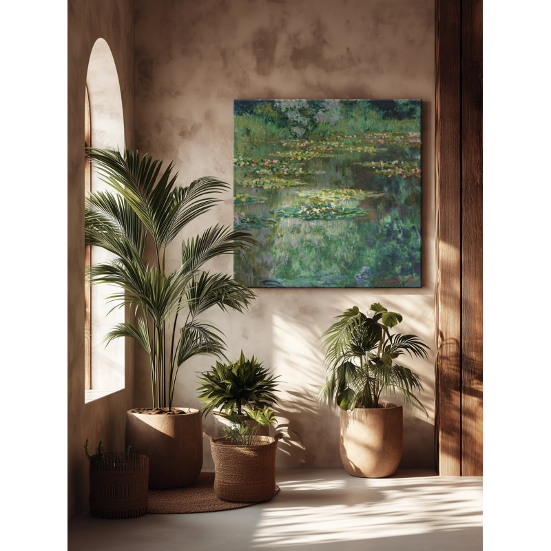 «The Water Lily Pond», reproduction sur toile tendue, H 32 po x l 32 po