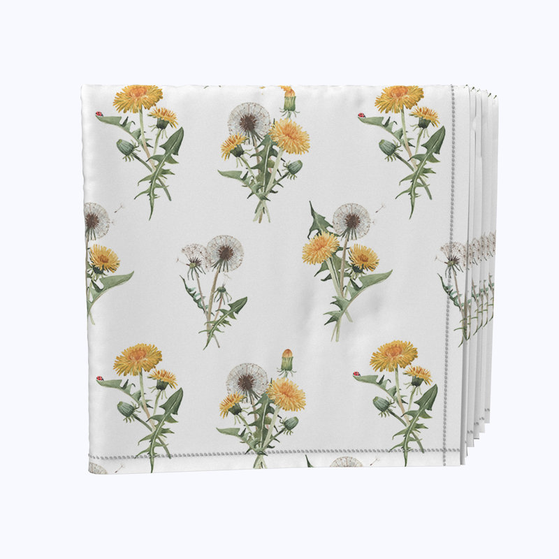Polyester Floral Square Napkin