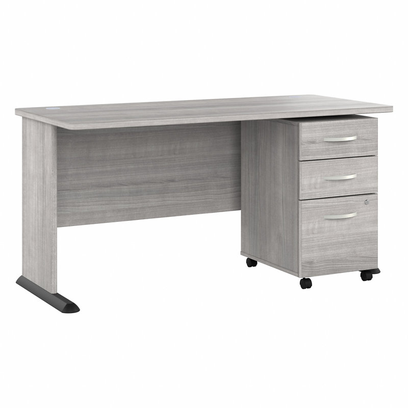 Ensemble de bureau d'ordinateur Studio A, Gris platine