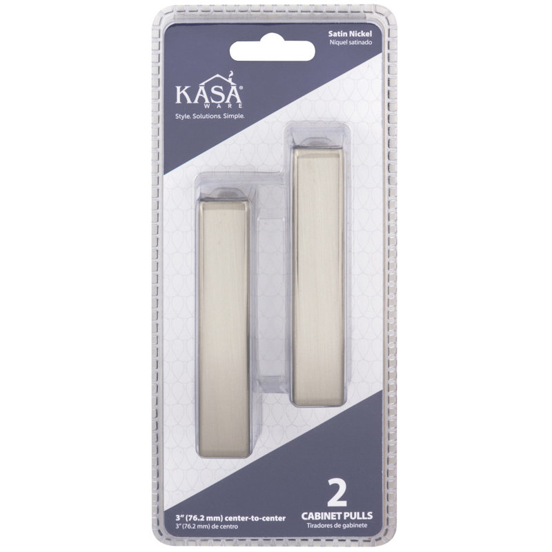 3" Center to Center Bar Pull Multipack, Satin Nickel