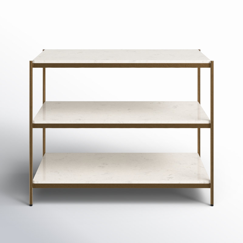 Felix Nightstand, Antique Brass