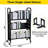 Library Cart, Rolling Book Cart With 4 Inch Lockable Wheels