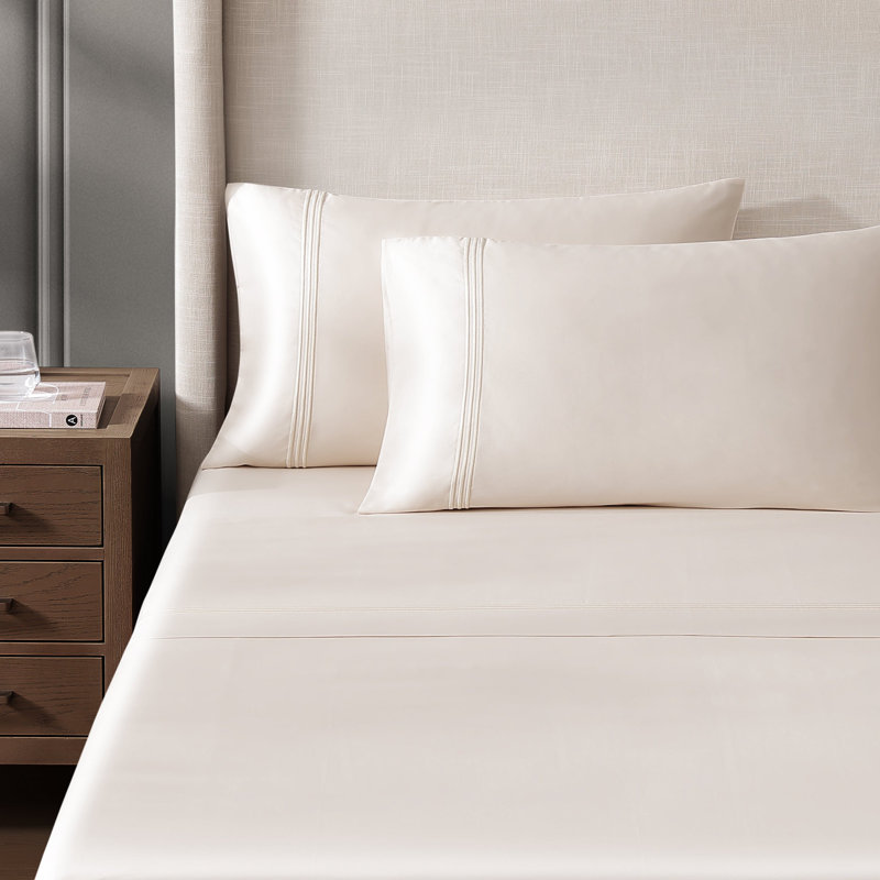 Triple Luxe Sateen Adjustable Sheet Set, King Sheet Set