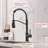 Kitchen Faucet With Pull Out Sprayer Black Stainless Steel Single Handle Kitchen Sink Faucets