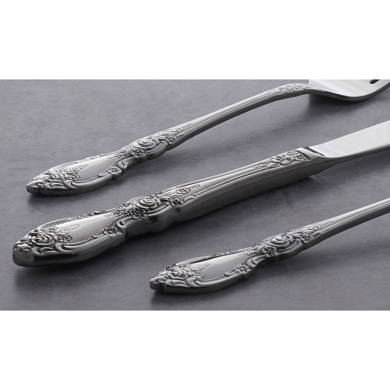 Oneida Wordsworth Everyday 45 pieces Flatware Set, Stainless Steel,Service For 8