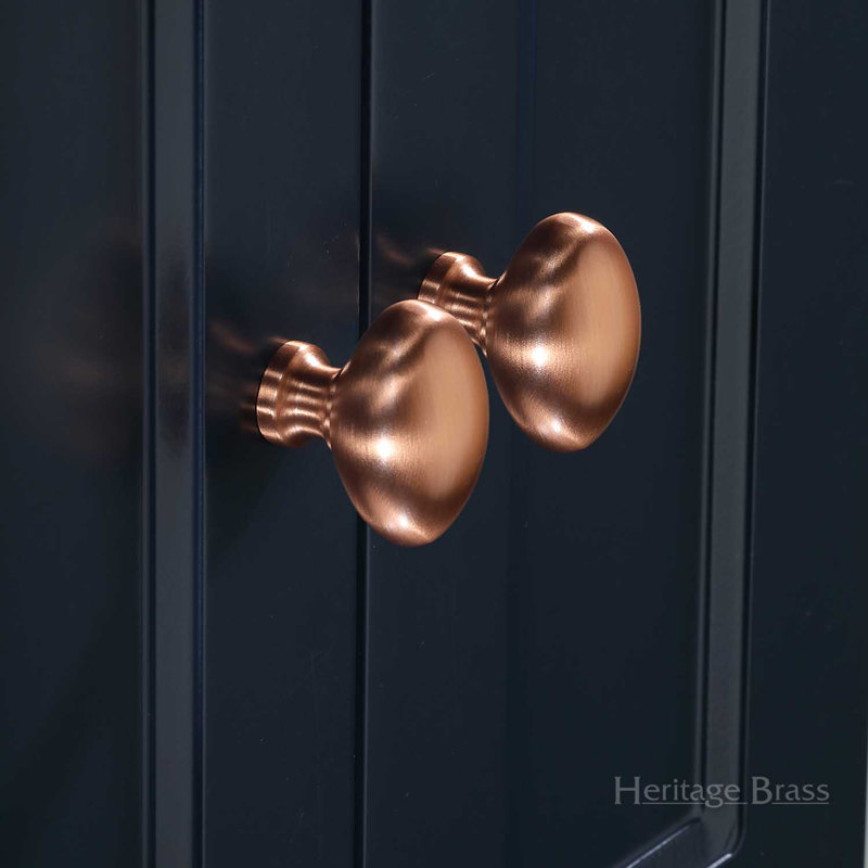 Heritage Brass Heritage Cabinet Knob Oval Design, Satin Brass, 3.8cm