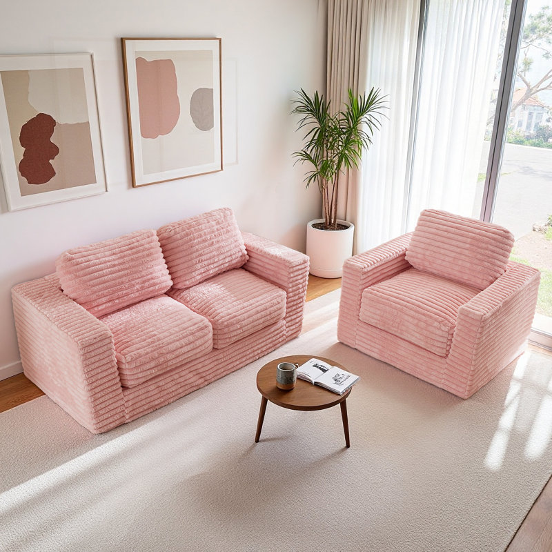 Fauteuil à billes 35 po, Rose, Single