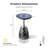 Cheryll Metal Side Table With Geometric Pattern Top And Hammered Base