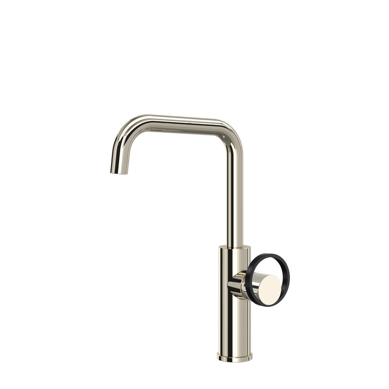 Eclissi™ Bar/Food Prep Kitchen Faucet with U-Spout and Handle, Polished Nickel/Matte Black