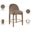 Tabouret de comptoir rembourré en tissu Maud-121555374