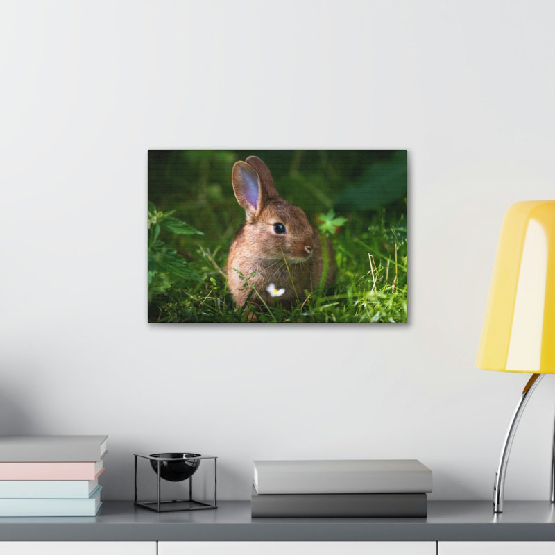 Art mural lapin majestueux, H 12 po x l 16 po