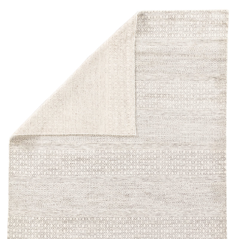 Tapis avoine en laine noué à la main Aalia, Rectangle de 5 pi x 8 pi