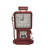 Analogue Stainless Steel Quartz Movement / Crystal Tabletop Clock in Red/White