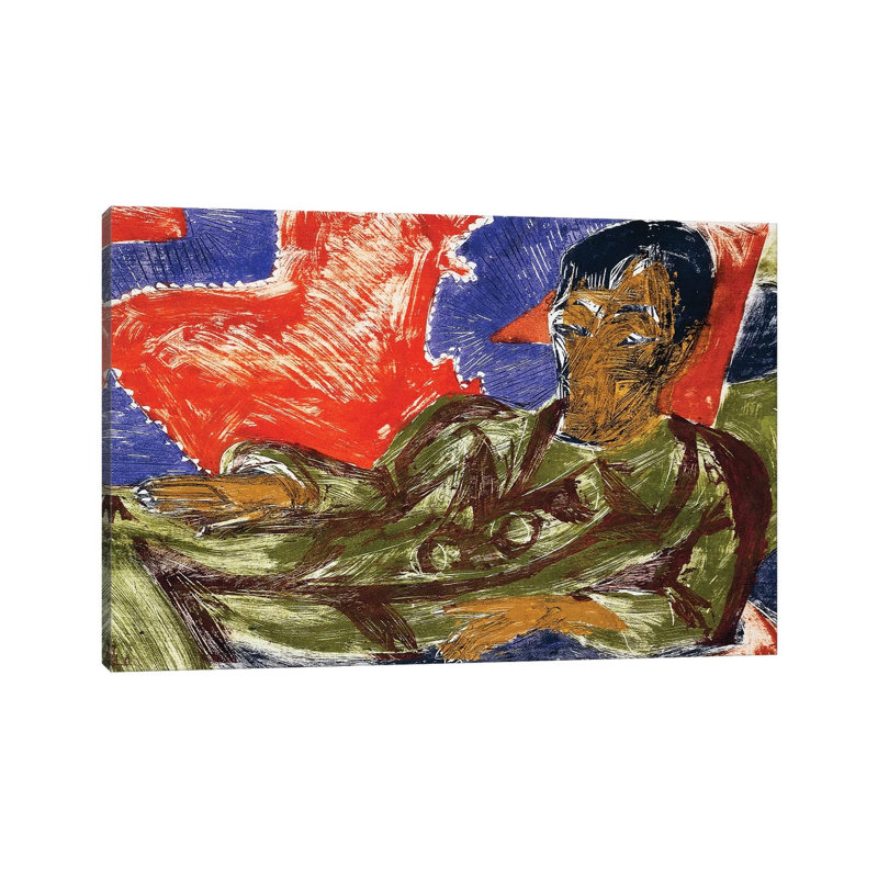 Portrait of the Painter Otto Mueller, 1915 1 Piece Wrapped Canvas Painting
