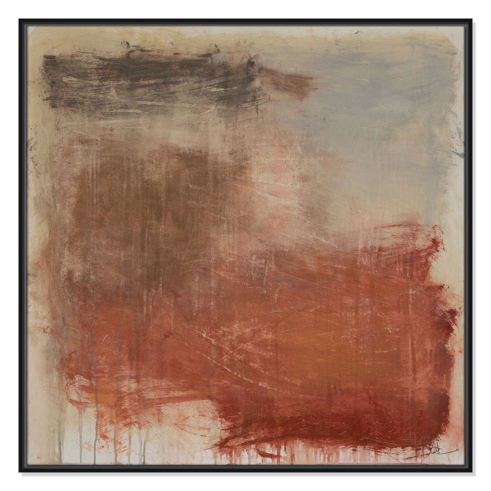 Colin "Autumn Over The Riviera" Print, 37.5" H x 37.5" W, Black