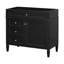 Meuble-lavabo de 36 po sans lavabo supérieur, armoire de rangement moderne avec 2 tiroirs et un tiroir basculant, structure en bois massif (n'inclut pas le lavabo)-122040239-122040240