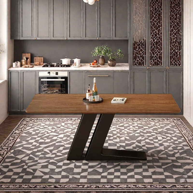 Durable Retro Design Rectangular Large Table, 29.52”H x 70.86”L x 31.49”W