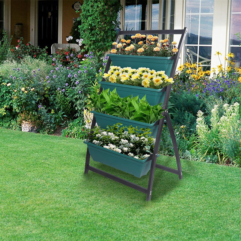 Jardin vertical en acier antirouille Lynese, Vert, H 48,8 po x l 19,7 po x P 26 po