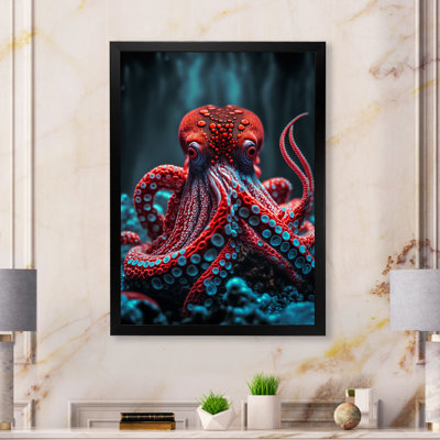 Katyria " Red Octopus On The Ocean Floor IV "